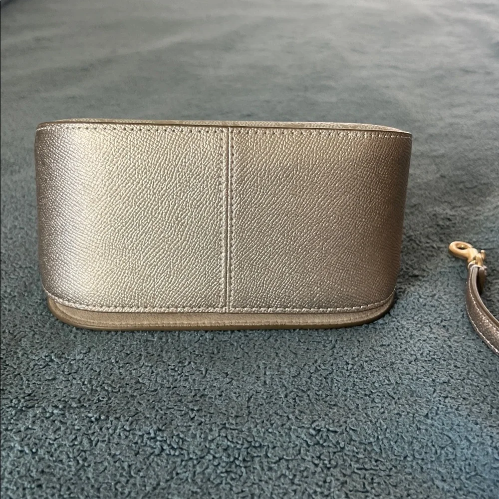 Coach Lysa Metallic Champagne Mini Top-Handle Crossbody - Picture 5 of 9